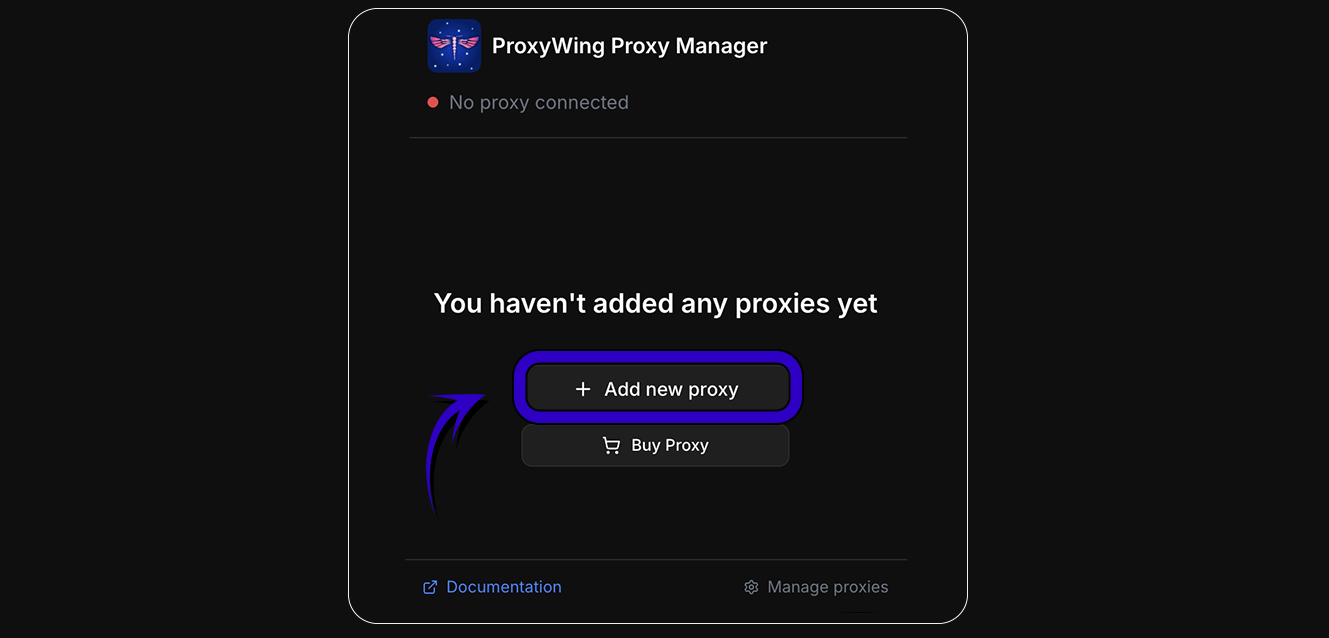Add New Proxy button (№2)