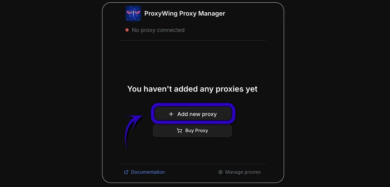 Add New Proxy button (№2)