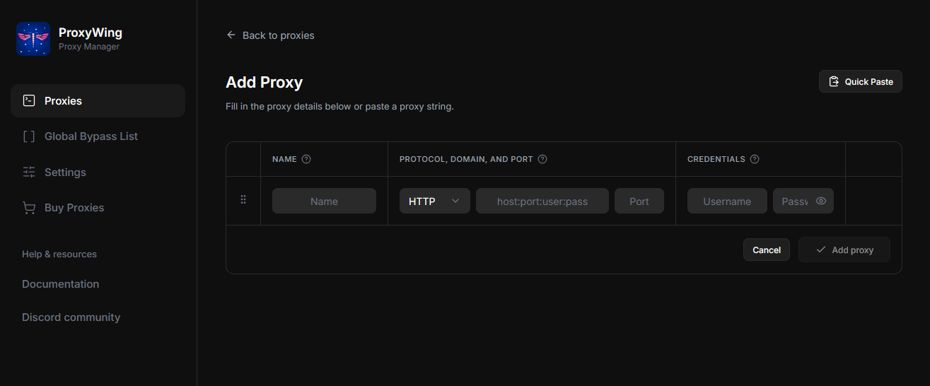 Proxywing Proxy Manager Extension for Managing Proxy Servers in Google Chrome