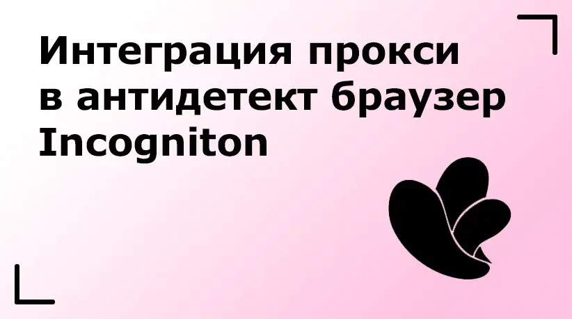 Интеграция прокси в антидетект браузер Incogniton