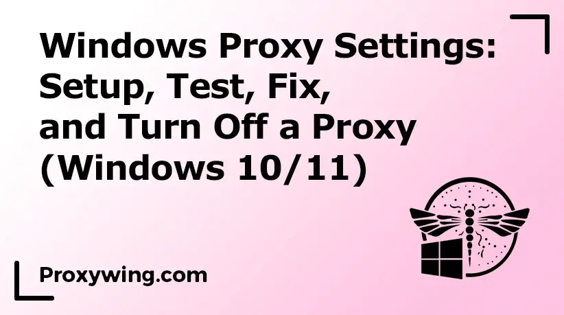 proxy settings in windows